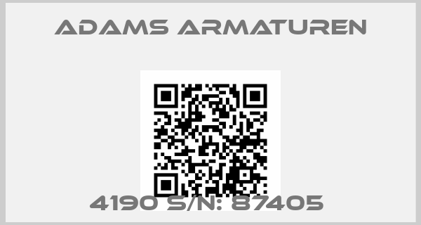 Adams Armaturen-4190 S/N: 87405 price
