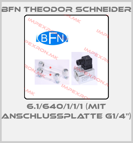 BFN Theodor Schneider-6.1/640/1/1/1 (mit Anschlussplatte G1/4") price