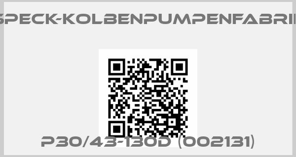 SPECK-KOLBENPUMPENFABRIK-P30/43-130D (002131)price