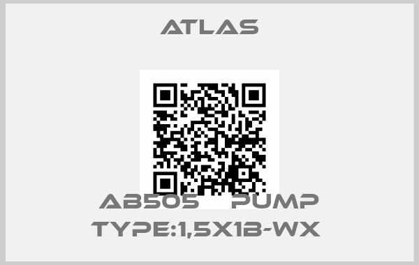 Atlas-AB505    PUMP TYPE:1,5X1B-WX price
