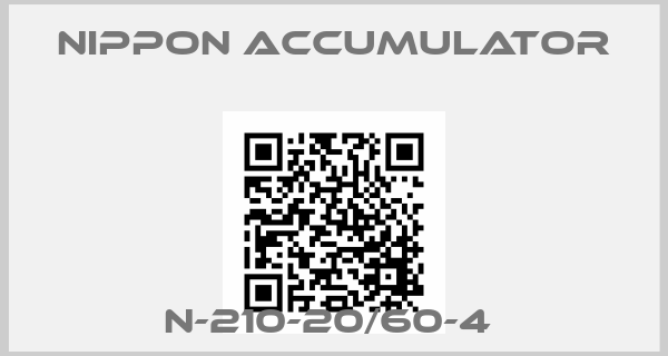 NIPPON ACCUMULATOR-N-210-20/60-4 price