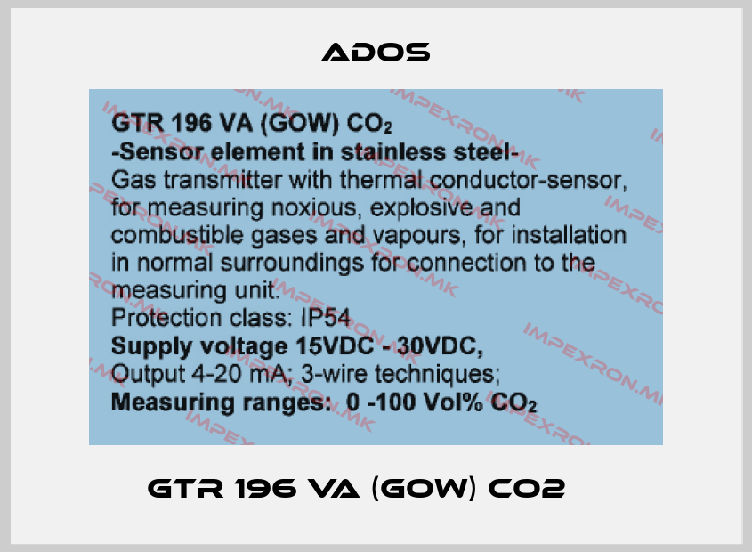 Ados-GTR 196 VA (GOW) CO2    price