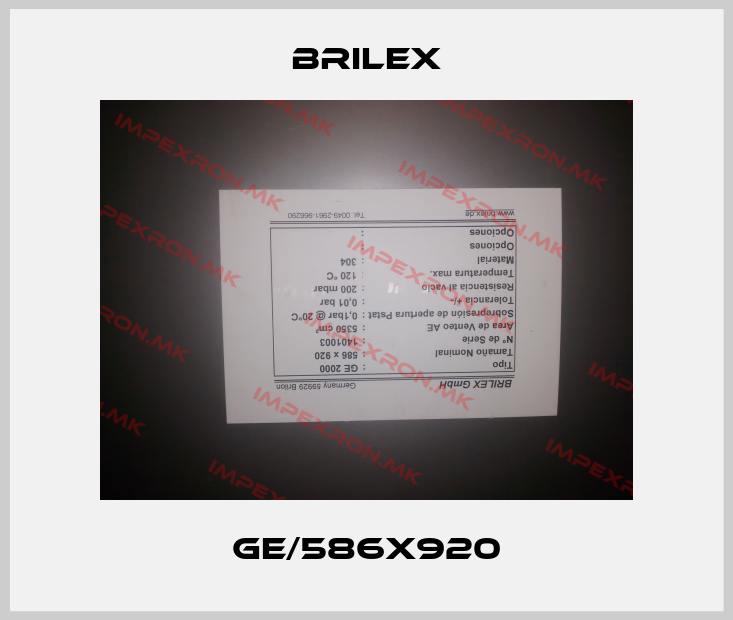 Brilex-GE/586X920price
