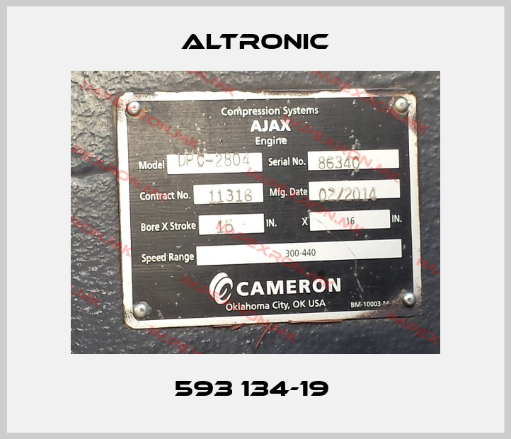 Altronic-593 134-19 price