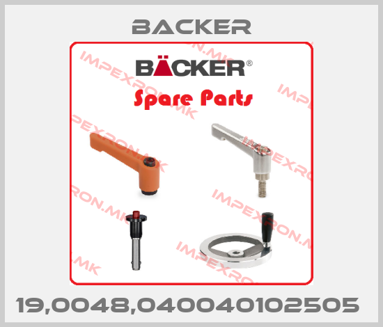 Backer-19,0048,040040102505 price