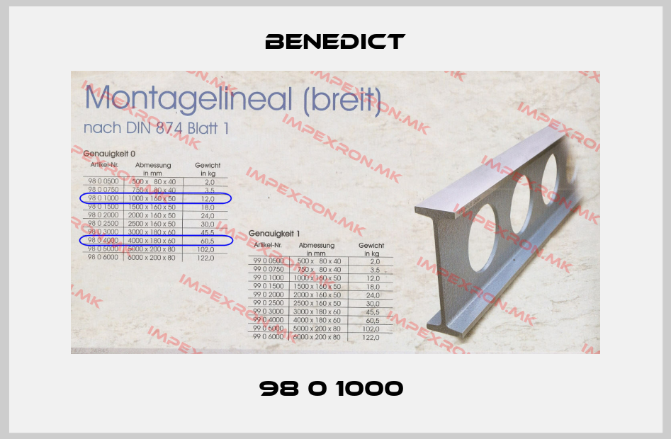 Benedict-98 0 1000 price