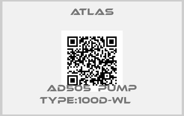 Atlas-AD505  PUMP TYPE:100D-WL    price