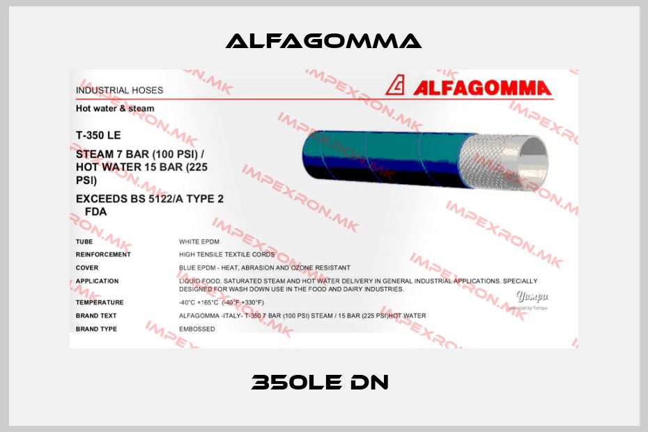 Alfagomma-350LE DN price