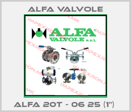 Alfa Valvole-ALFA 20T - 06 25 (1") price