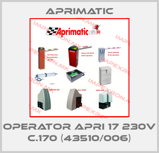 Aprimatic-OPERATOR APRI 17 230V C.170 (43510/006)price