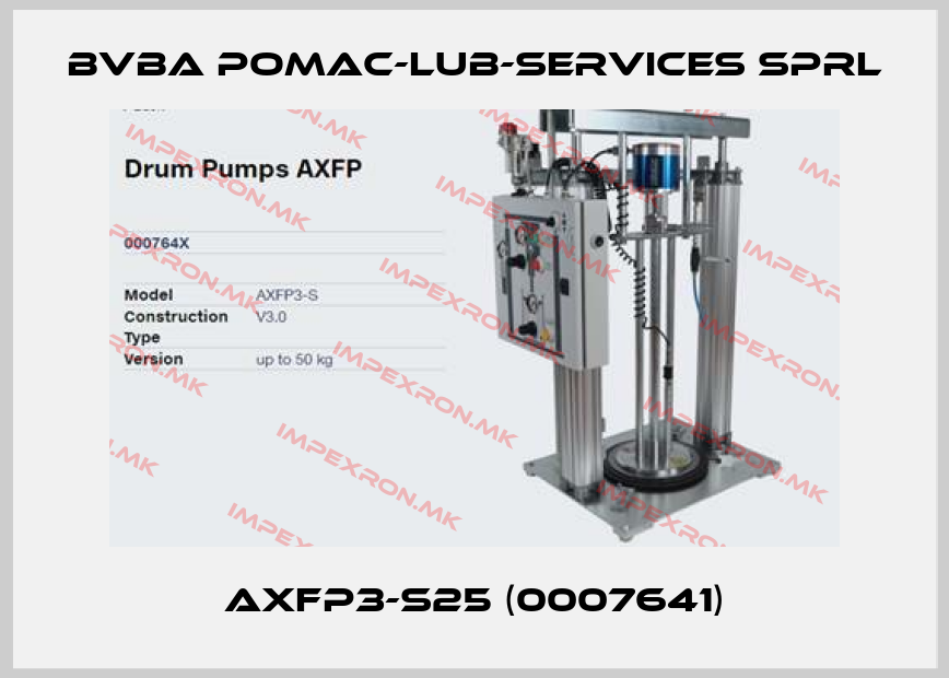 bvba pomac-lub-services sprl-AXFP3-S25 (0007641)price