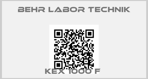 Behr Labor Technik-KEX 1000 F price