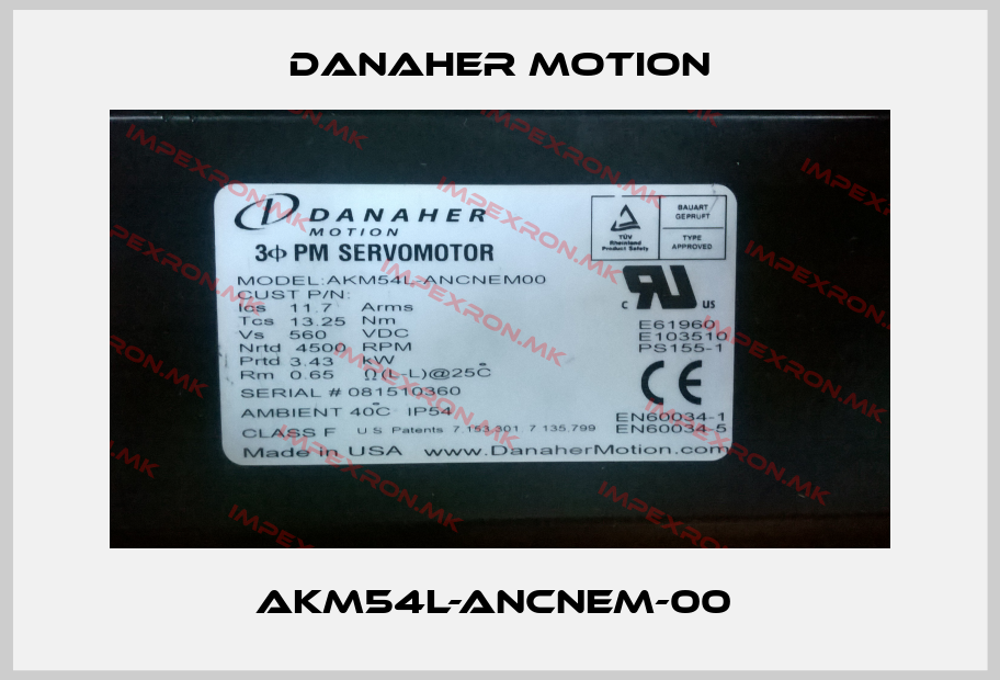 Danaher Motion-AKM54L-ANCNEM-00 price