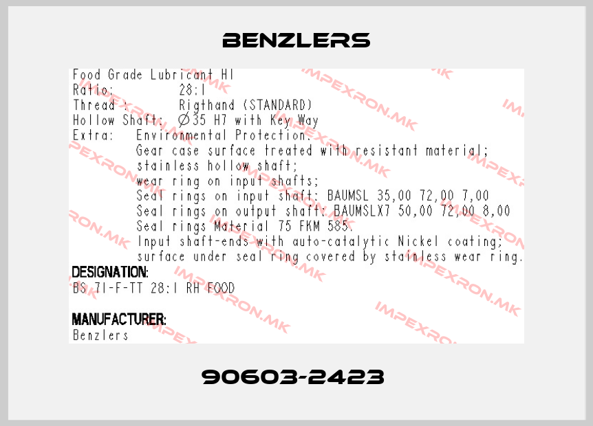 Benzlers-90603-2423 price
