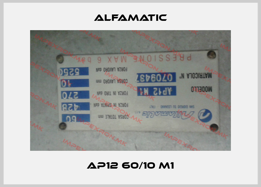Alfamatic-AP12 60/10 M1price