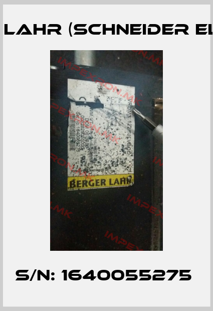 Berger Lahr (Schneider Electric)-S/N: 1640055275 price