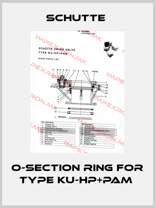 Schutte -O-section ring for Type KU-HP+PAM price