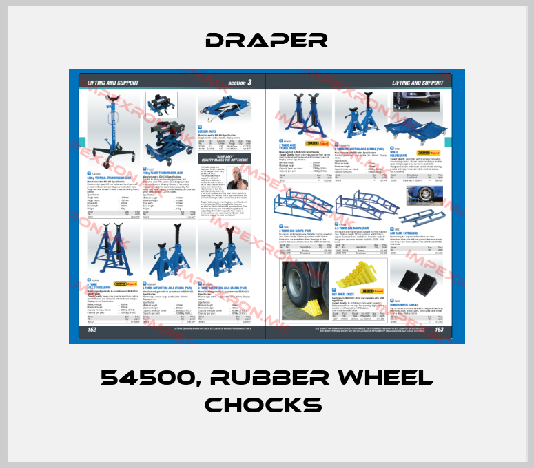Draper-54500, rubber wheel chocks price