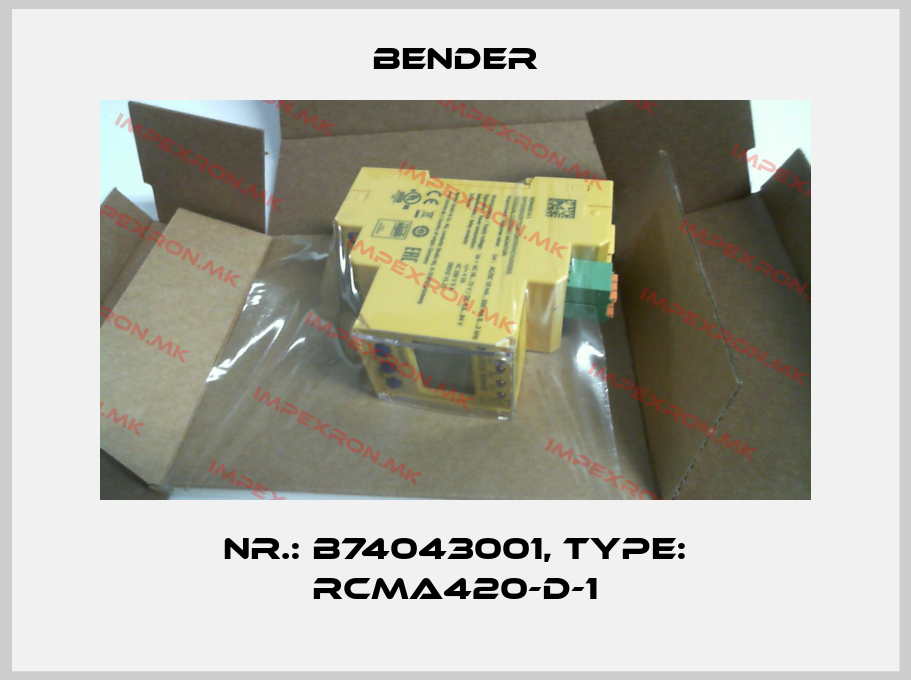 Bender-Nr.: B74043001, Type: RCMA420-D-1price