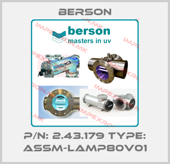 Berson-P/N: 2.43.179 Type: ASSM-LAMP80V01price