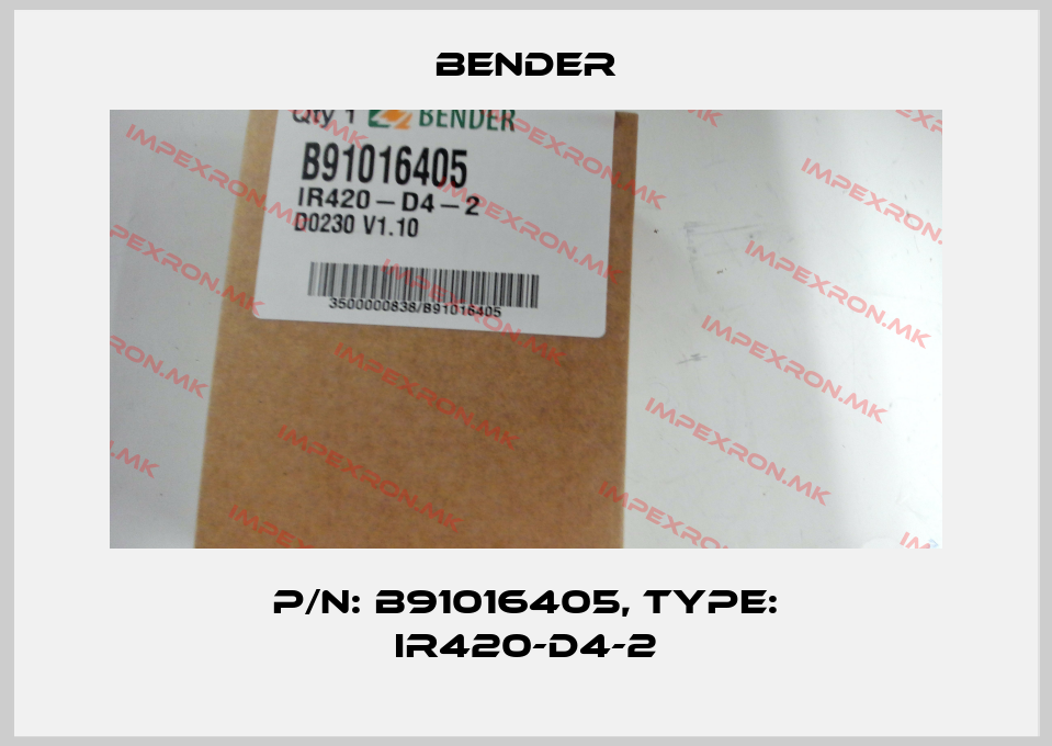 Bender-p/n: B91016405, Type: IR420-D4-2price