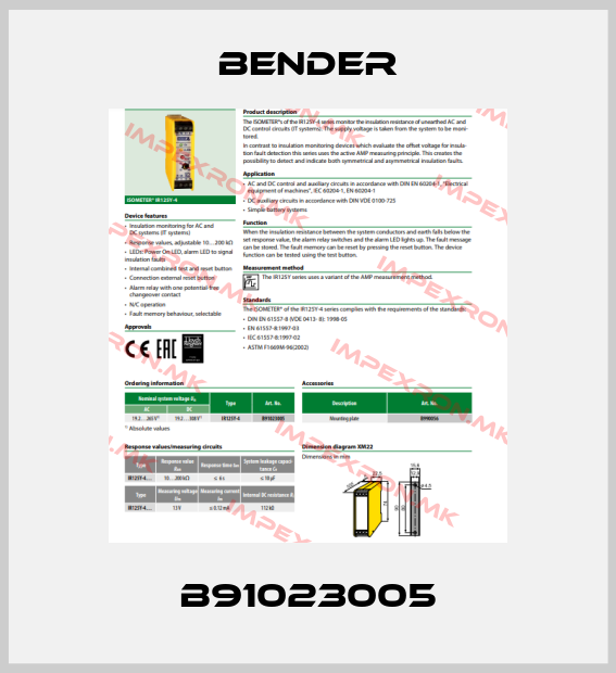 Bender-B91023005price