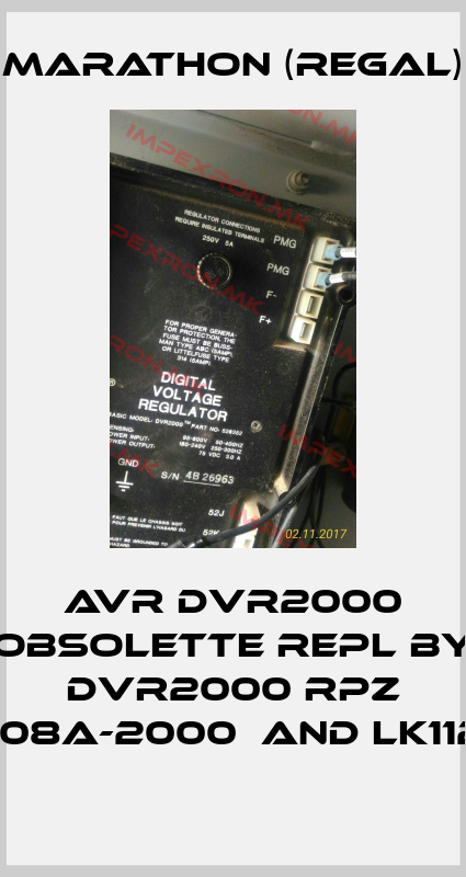 Marathon (Regal)-AVR DVR2000 obsolette repl by DVR2000 RPZ SS08A-2000  and LK1129 price