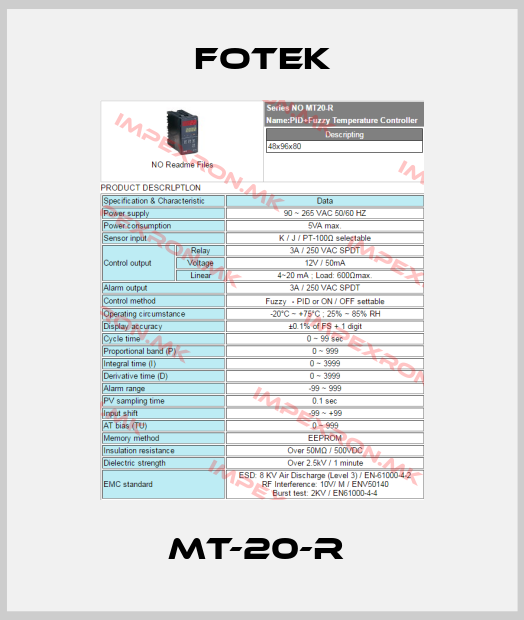 Fotek-MT-20-R price