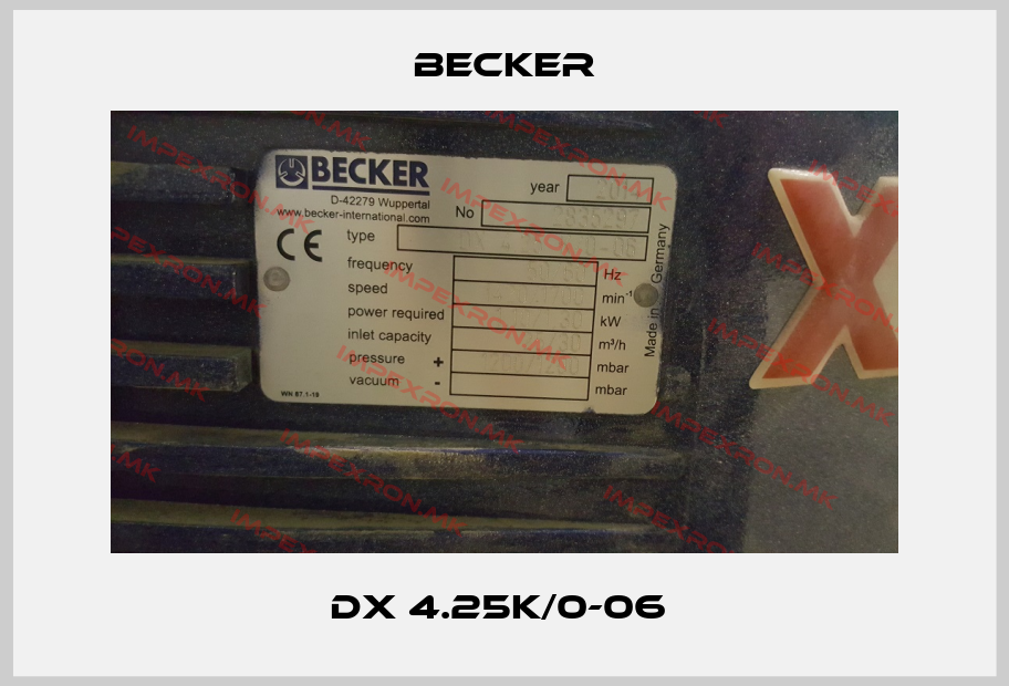Becker-DX 4.25K/0-06 price