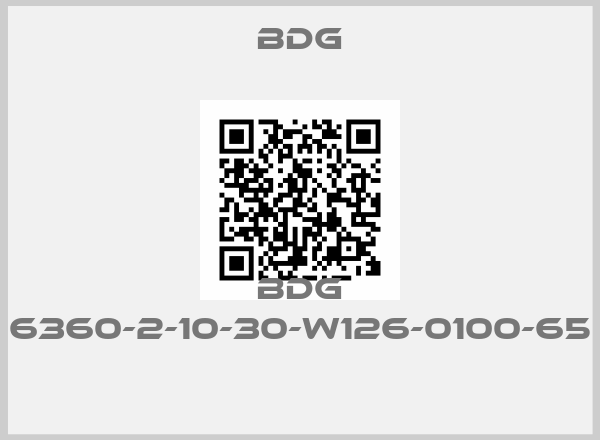 Bdg-BDG 6360-2-10-30-W126-0100-65 price