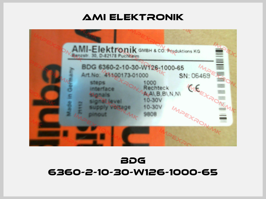 Ami Elektronik-BDG 6360-2-10-30-W126-1000-65price