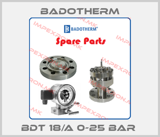 Badotherm-BDT 18/A 0-25 BAR price