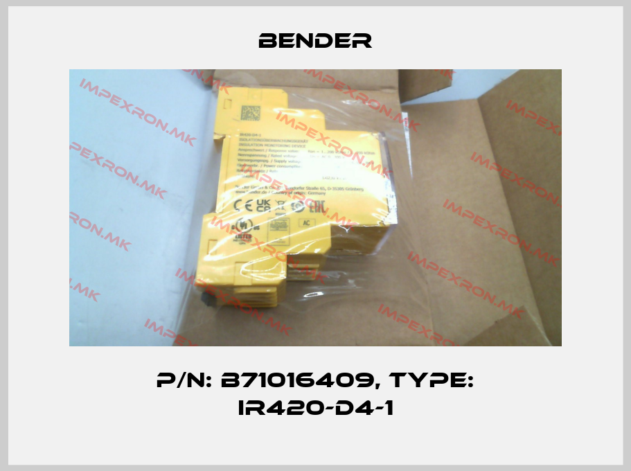 Bender-p/n: B71016409, Type: IR420-D4-1price