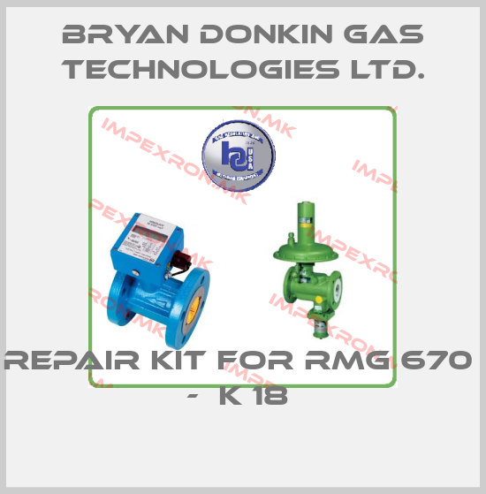 Bryan Donkin Gas Technologies Ltd.-Repair kit for RMG 670   -  K 18 price