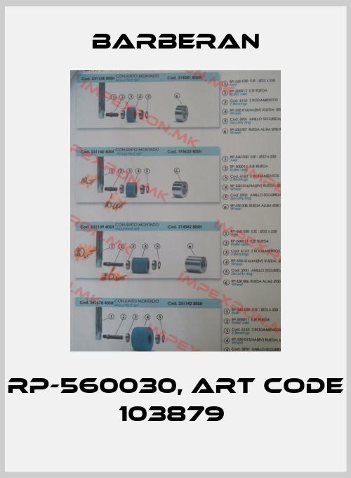 Barberan-RP-560030, Art code 103879 price