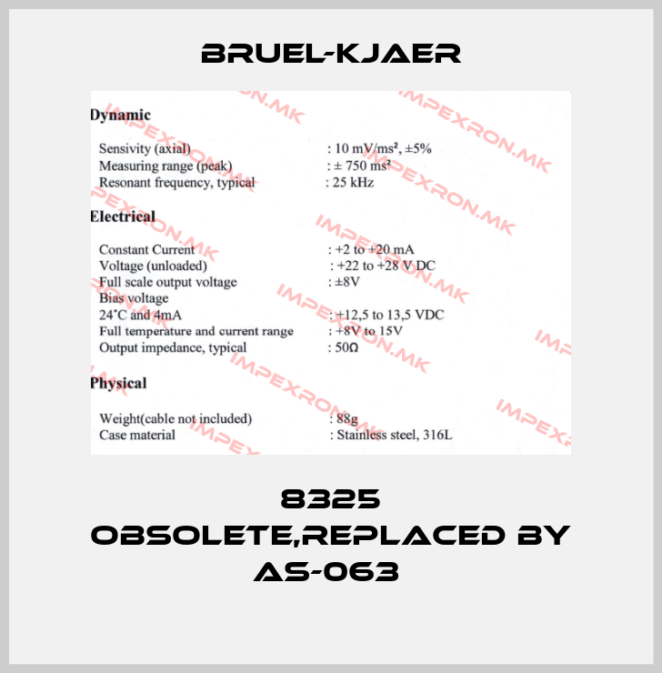Bruel-Kjaer-8325 obsolete,replaced by AS-063 price
