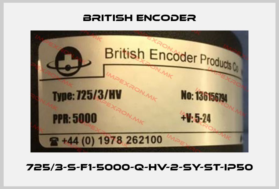 British Encoder-725/3-S-F1-5000-Q-HV-2-SY-ST-IP50price