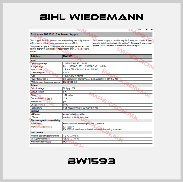 Bihl Wiedemann-BW1593price
