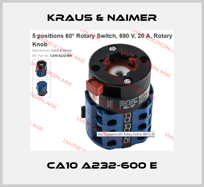 Kraus & Naimer-CA10 A232-600 Eprice