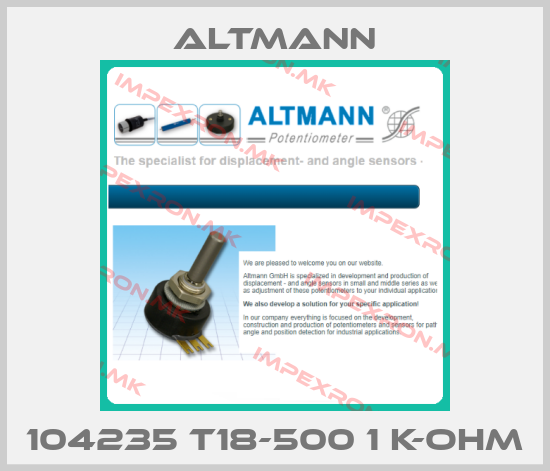 ALTMANN-104235 T18-500 1 K-OHMprice