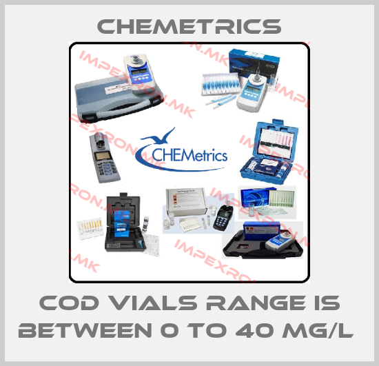 Chemetrics-COD VIALS RANGE IS BETWEEN 0 TO 40 MG/L price