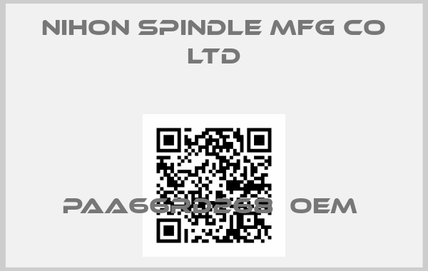 NIHON SPINDLE MFG CO LTD-PAA66RD268  OEM price