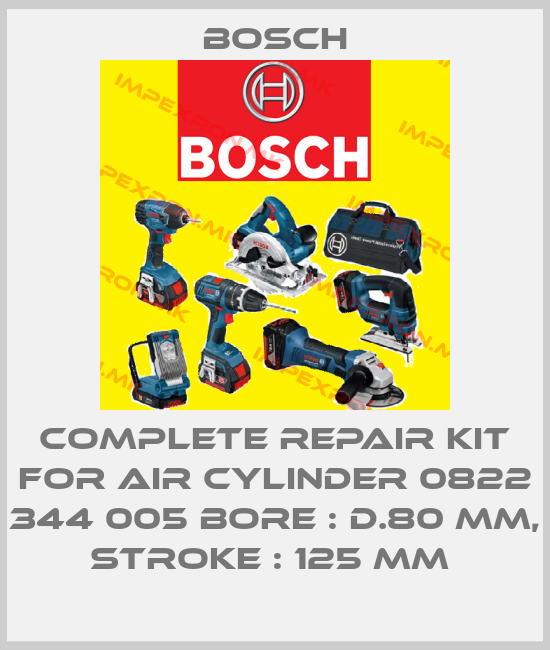 Bosch-COMPLETE REPAIR KIT FOR AIR CYLINDER 0822 344 005 BORE : D.80 MM, STROKE : 125 MM price