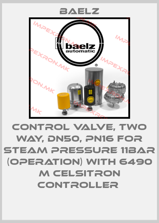 Baelz-CONTROL VALVE, TWO WAY, DN50, PN16 FOR STEAM PRESSURE 11BAR (OPERATION) WITH 6490 M CELSITRON CONTROLLER price