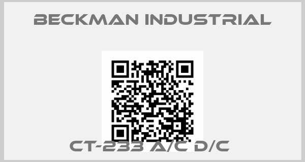 Beckman Industrial-CT-233 A/C D/C price