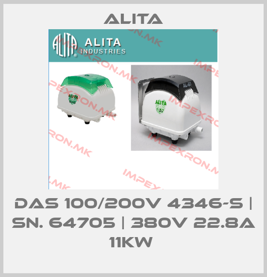 Alita-DAS 100/200V 4346-S | SN. 64705 | 380V 22.8A 11KW price