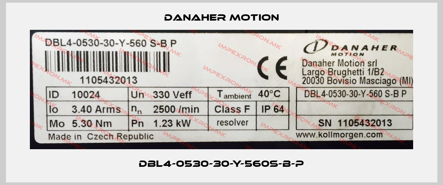 Danaher Motion-DBL4-0530-30-Y-560S-B-Pprice