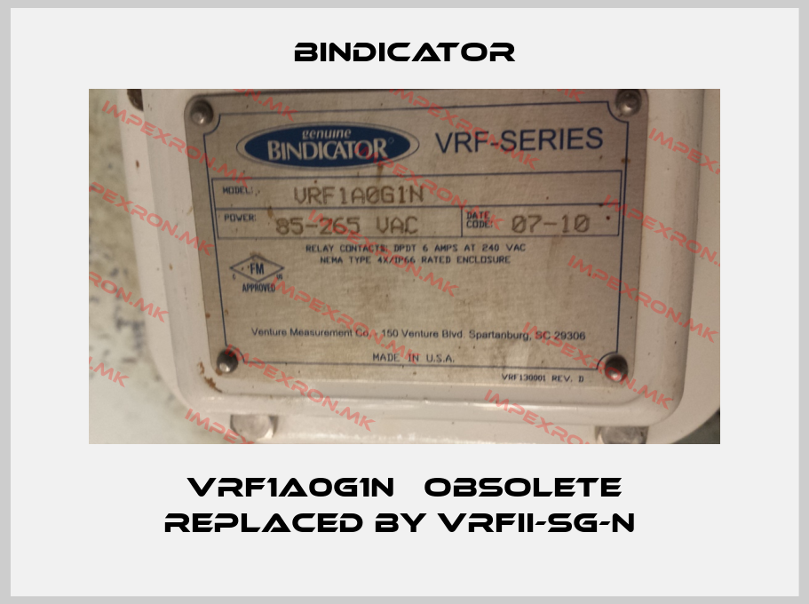 Bindicator-VRF1A0G1N   obsolete replaced by VRFII-SG-N price