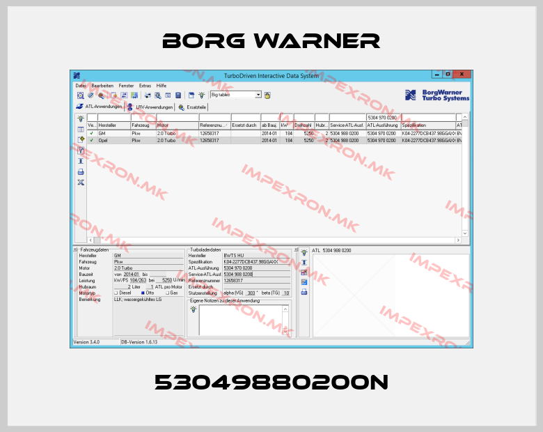Borg Warner-53049880200Nprice