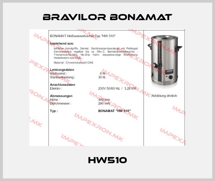 Bravilor Bonamat-HW510price